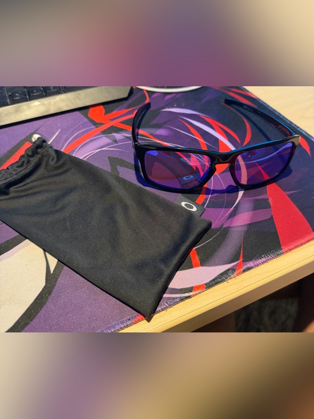 Oakley 009262-39 Sliver XL Black Frame Sunglasses with Purple Prizim Golf Lenses